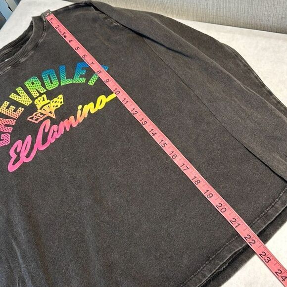 GM Chevrolet El Camino Tshirt Sz Small 100% Cotton Long Sleeve Crew Neck Gray - Picture 5 of 7